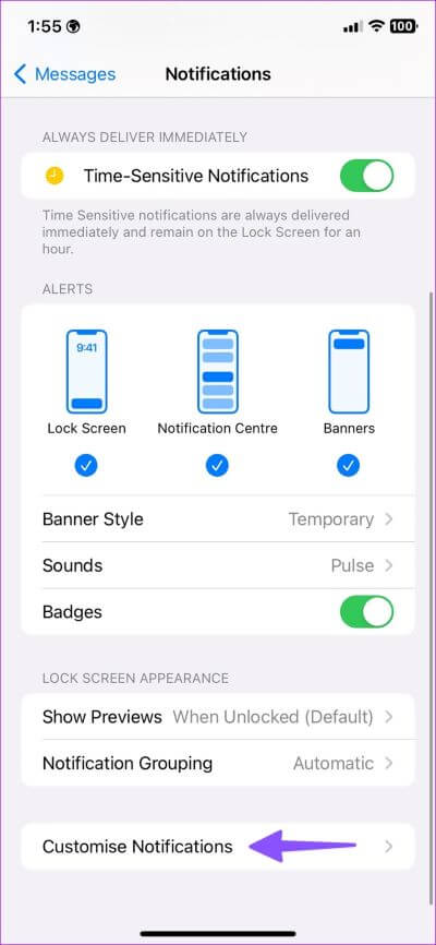 Fix-iPhone-Not-Receiving-Text-Notifications-16 أفضل 10 إصلاحات لعدم تلقى الإشعارات النصية على iPhone
