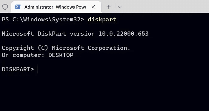 Format-USB-Windows-Win11-Terminal-Diskpart-Initial.jpg كيفية تهيئة محرك أقراص USB في Windows