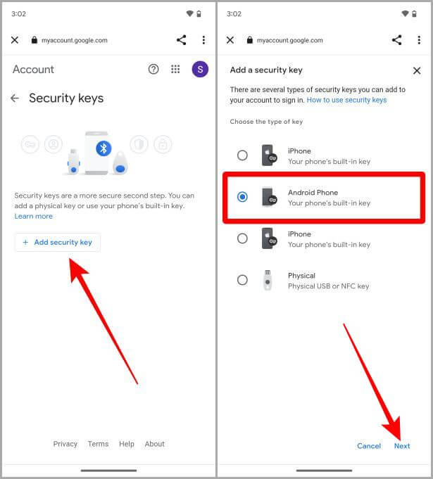 Google-Account-Security-Keys-Settings-Android-1 كيفية استخدام الهاتف كمفتاح أمان (Bluetooth) لحساب Google