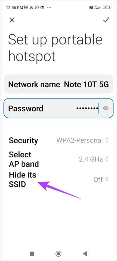 Hide-Its-SSID كيفية تغيير اسم نقطة الاتصال وكلمة المرور على iPhone و Android