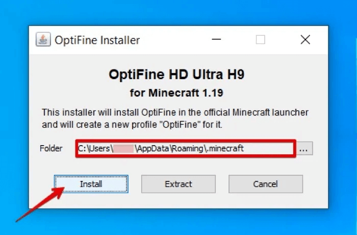 How-to-Download-and-Install-Optifine-for-Minecraft-clcik-on-install.jpg كيفية تنزيل وتثبيت OptiFine لـ Minecraft
