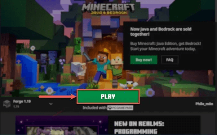 How-to-Download-and-Install-Optifine-for-Minecraft-click-on-play.jpg كيفية تنزيل وتثبيت OptiFine لـ Minecraft