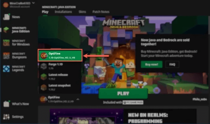 How-to-Download-and-Install-Optifine-for-Minecraft-select-optifine.jpg كيفية تنزيل وتثبيت OptiFine لـ Minecraft