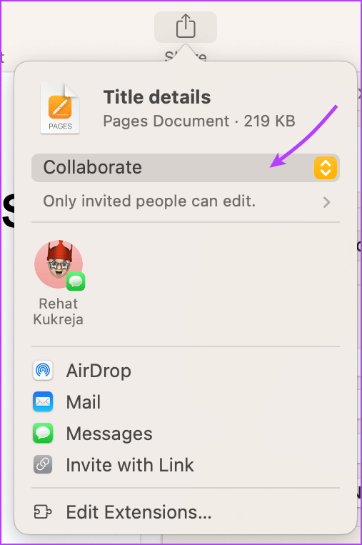 How-to-initiate-collaboration-with-Messages-on-Mac-5- كيفية التعاون في المشاريع باستخدام الرسائل على iPhone و iPad و Mac