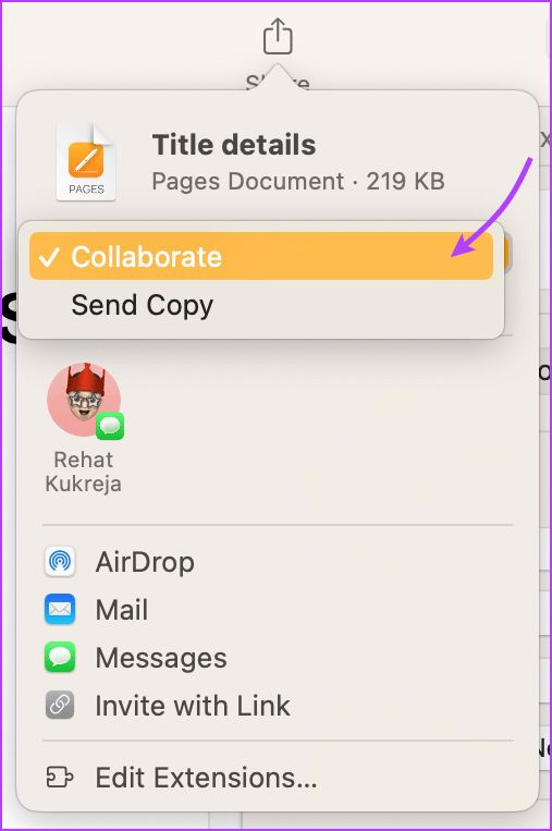 How-to-initiate-collaboration-with-Messages-on-Mac-6 كيفية التعاون في المشاريع باستخدام الرسائل على iPhone و iPad و Mac
