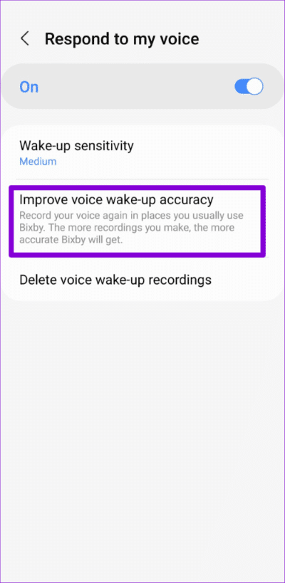 Improve Bixby Voice Wake Up Accuracy 500x1024 1 - أفضل 7 طرق لإصلاح عدم عمل Bixby على هواتف Samsung Galaxy