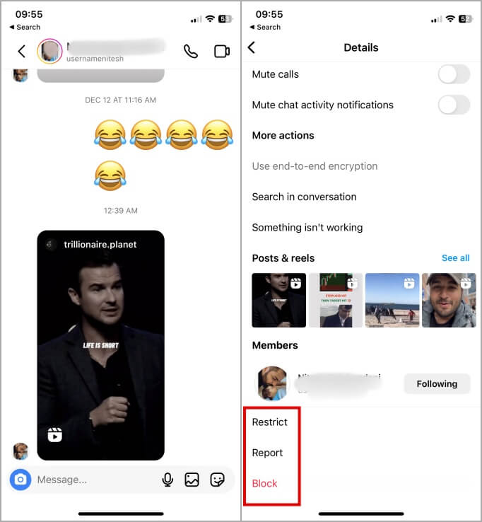 Instagram-Block-vs-Report-vs-Restrict-9 الحظر مقابل  التبليغ مقابل التقييد على Instagram : متى تستخدم أي خيار وكيف