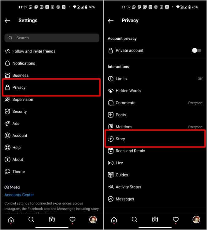 Instagram-Story-settings كيفية إيقاف الردود على قصص Instagram الخاصة بك