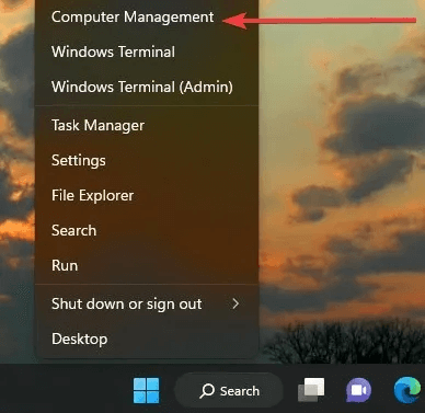 Login-Screen-computer-management-in-quick-access.jpg 8 طرق لإصلاح شاشة تسجيل الدخول إلى Windows المفقودة