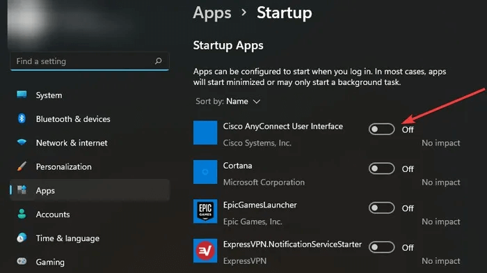 Login-Screen-startup-apps-list-in-settings.jpg 8 طرق لإصلاح شاشة تسجيل الدخول إلى Windows المفقودة