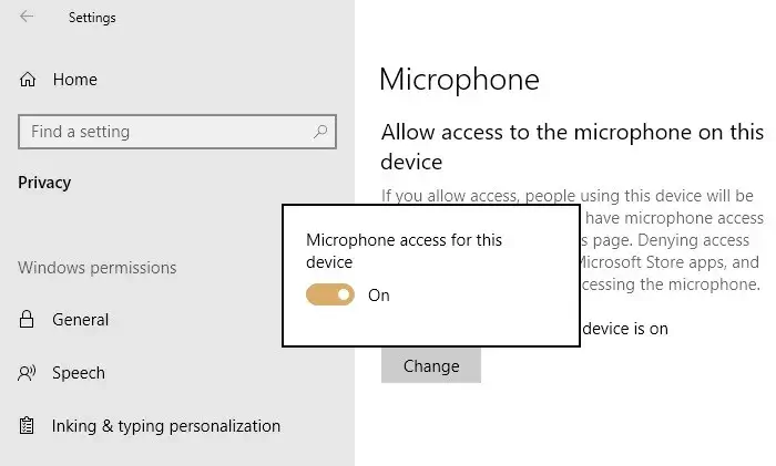 Microphone-not-working-Windows10-Microphone-Allow-Access.jpg كيفية إصلاح مشكلة عدم عمل الميكروفون في Windows