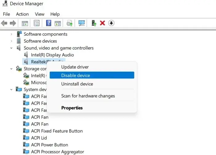 Microphone-not-working-Windows11-Disable-Device.jpg كيفية إصلاح مشكلة عدم عمل الميكروفون في Windows