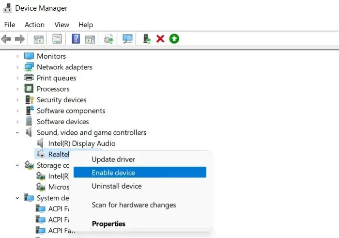 Microphone-not-working-Windows11-Enable-Device.jpg كيفية إصلاح مشكلة عدم عمل الميكروفون في Windows
