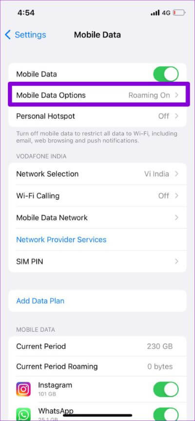 Mobile-Data-Options-4-474x1024-1 أفضل 8 طرق لإصلاح عدم اتصال YouTube بالإنترنت على Android و iPhone