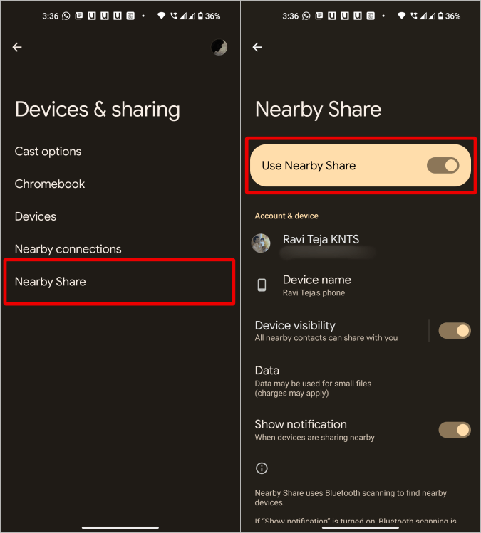 Nearby-Share-on-Android 8 ميزات فريدة لتكامل نظام التشغيل ChromeOS ونظام Android