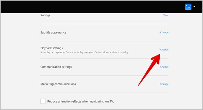Netflix-Website-Playback-settings كيفية تغيير المواسم أو الحلقات على Netflix