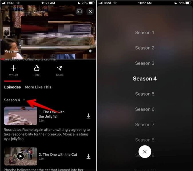 Netflix-iPhone-Change-Season كيفية تغيير المواسم أو الحلقات على Netflix