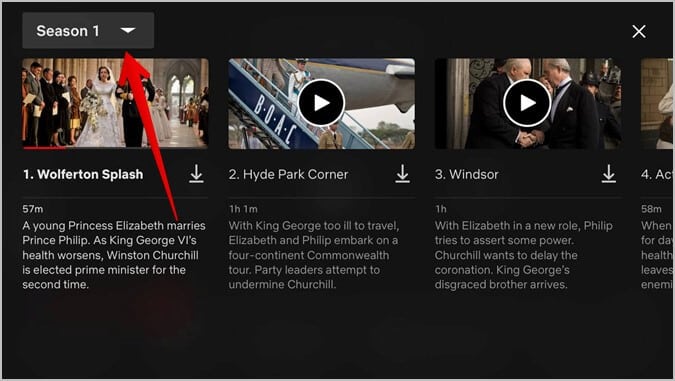 Netflix-iPhone-Season-change كيفية تغيير المواسم أو الحلقات على Netflix