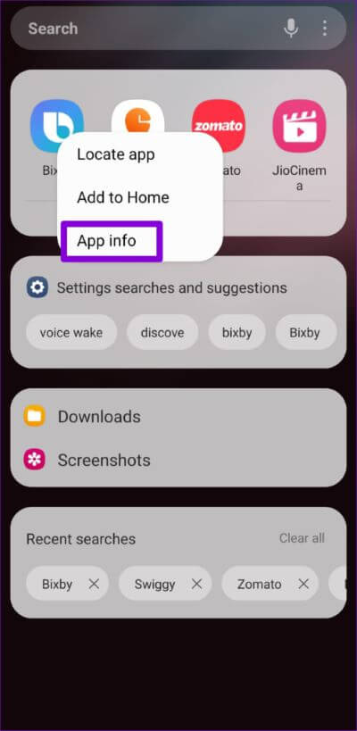 Open Bixby App Info 500x1024 1 - أفضل 7 طرق لإصلاح عدم عمل Bixby على هواتف Samsung Galaxy