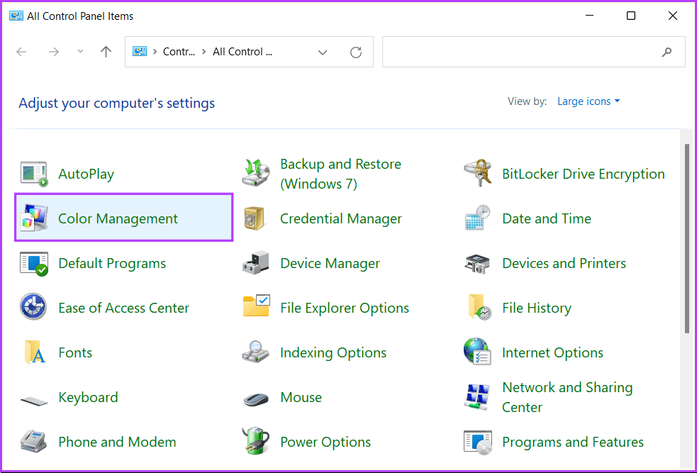 Open-Color-Management-From-Control-Panel أفضل 6 طرق لفتح إدارة الألوان على Windows 11