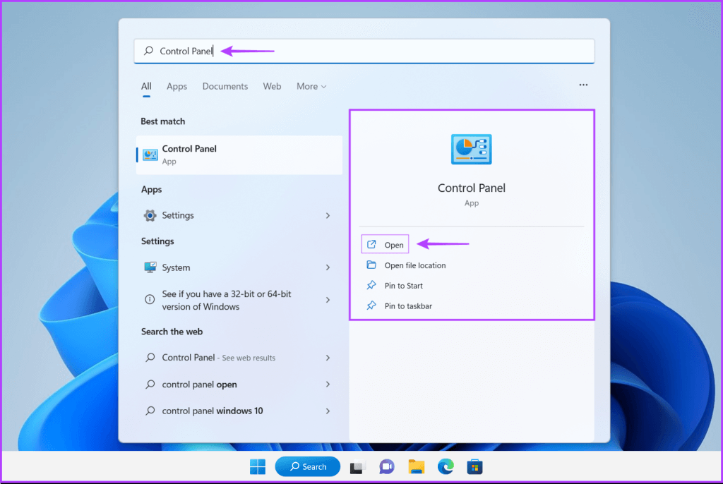 Open-Control-Panel-6 أفضل 6 طرق لفتح إدارة الألوان على Windows 11