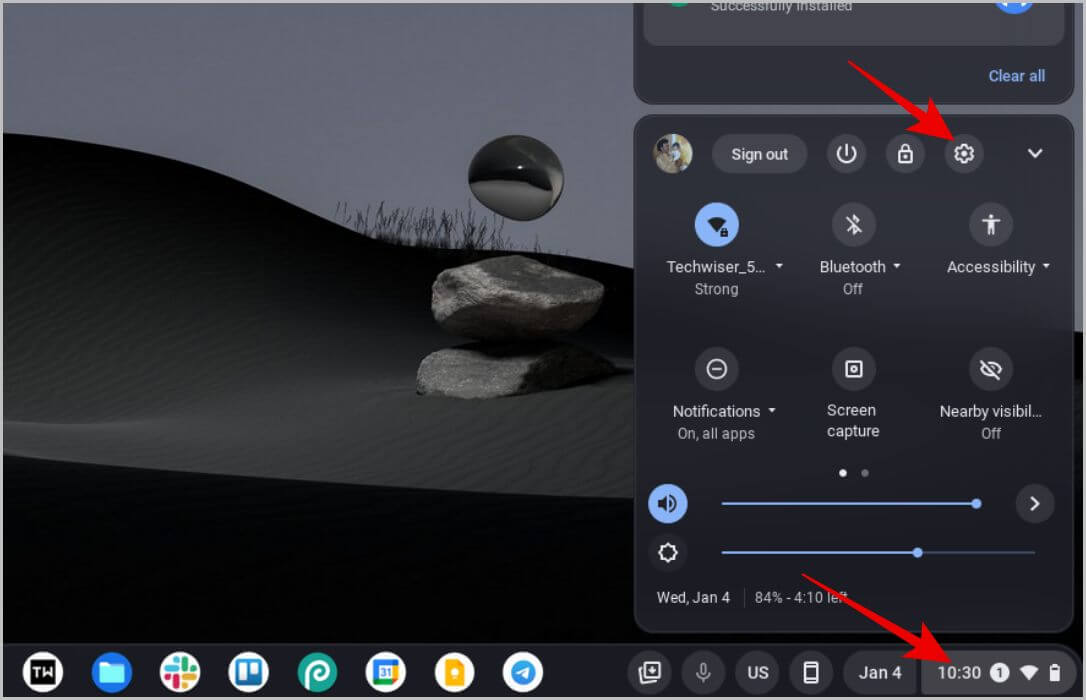 Opening-Settings-on-Chrome-OS 8 ميزات فريدة لتكامل نظام التشغيل ChromeOS ونظام Android
