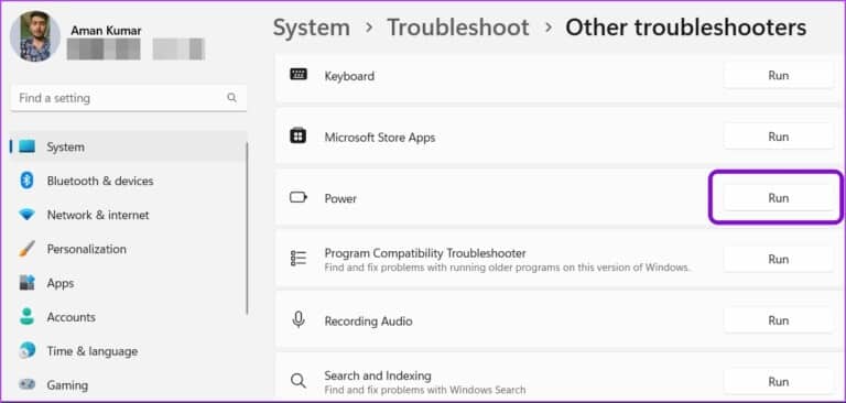 Power-troubleshooter-768x366-1 أفضل 7 إصلاحات لذهاب الكمبيوتر إلى النوم بشكل عشوائي على Windows 11
