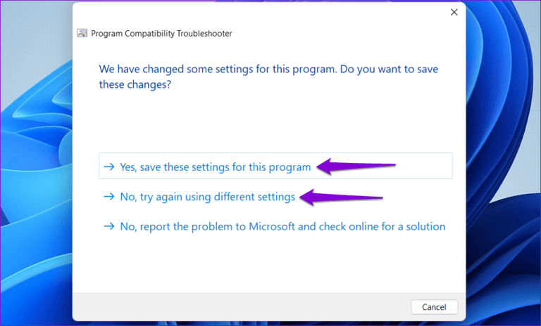 Program-Compatibility-Troubleshooter-in-Windows-768x464-1 أفضل 6 طرق لإصلاح خطأ لا يمكن تشغيل هذا التطبيق على جهاز الكمبيوتر Windows 11