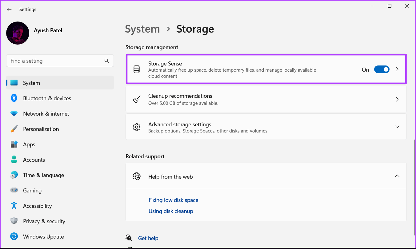 Reconfigure-Storage-Sense أفضل 4 إصلاحات لعدم ظهور الملفات المحذوفة في سلة المحذوفات