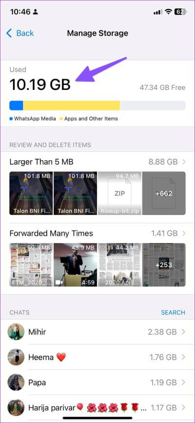 Reduce-WhatsApp-Storage-on-iPhone-1 كيفية تقليل مساحة تخزين WhatsApp على iPhone