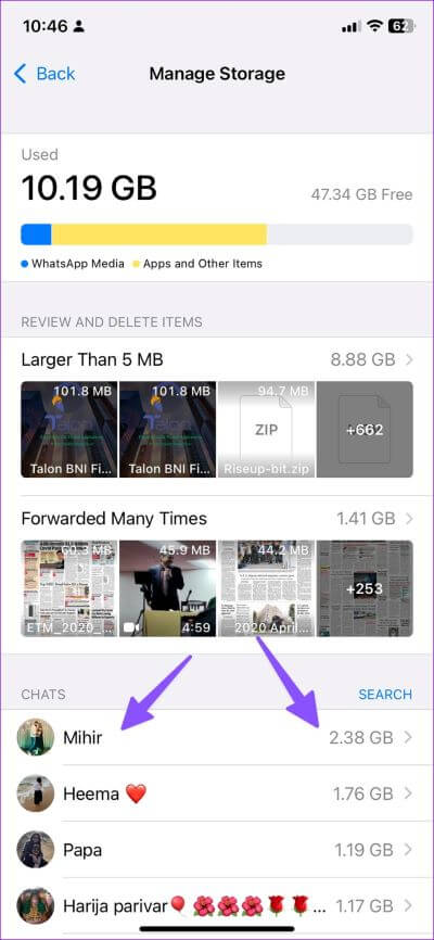 Reduce-WhatsApp-Storage-on-iPhone-12 كيفية تقليل مساحة تخزين WhatsApp على iPhone