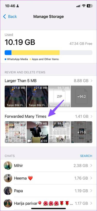 Reduce-WhatsApp-Storage-on-iPhone-3 كيفية تقليل مساحة تخزين WhatsApp على iPhone