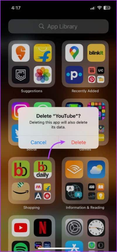 Remove-and-Reinstall-the-App-2-475x1024-1 10 طرق لإصلاح تعطل تطبيق YouTube أو عدم عمله على iPhone