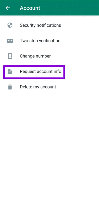 Request-WhatsApp-Account-Info-on-Android-500x1024-1 كيفية طلب وتنزيل معلومات حساب WhatsApp الخاص بك