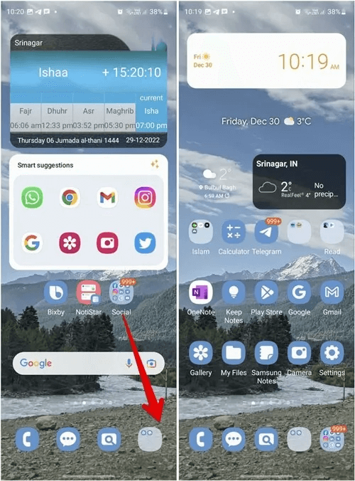 Samsung-Dock.jpg 20 نصيحة من أجل تخصيص الشاشة الرئيسية على هواتف Samsung