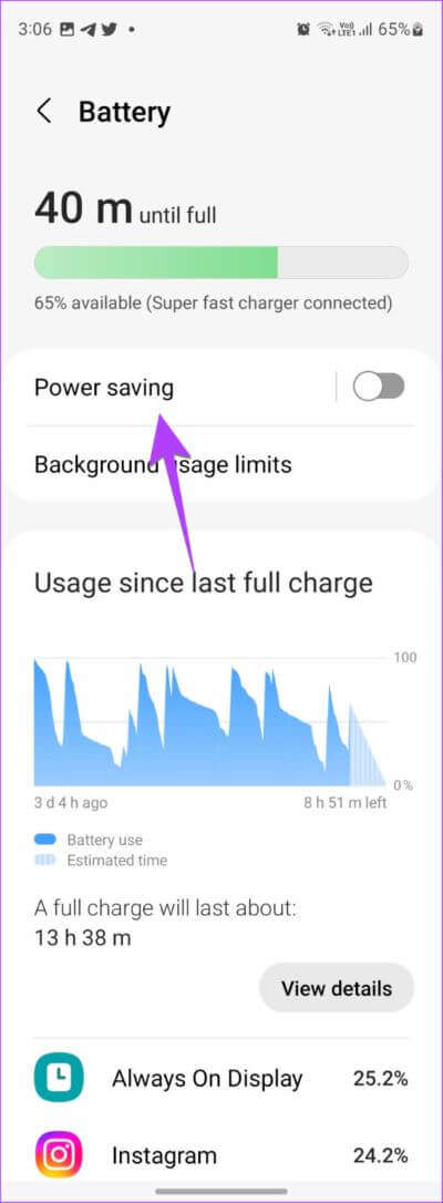 Samsung-Galaxy-Phone-Battery-Power-Saving-566x1536-1 كيفية تشغيل الوضع الداكن أو إيقاف تشغيله على هواتف Samsung Galaxy