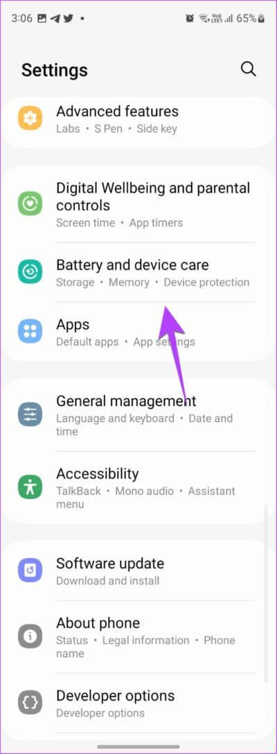 Samsung-Galaxy-Phone-Device-Care-566x1536-1 كيفية تشغيل الوضع الداكن أو إيقاف تشغيله على هواتف Samsung Galaxy