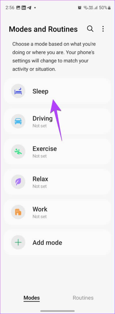 Samsung-Galaxy-Phone-Modes-Sleep-566x1536-1 كيفية تشغيل الوضع الداكن أو إيقاف تشغيله على هواتف Samsung Galaxy