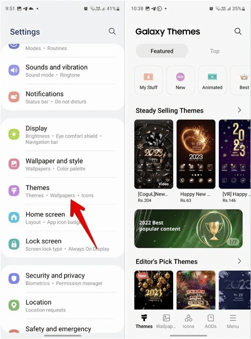 Samsung-Themes.jpg 20 نصيحة من أجل تخصيص الشاشة الرئيسية على هواتف Samsung