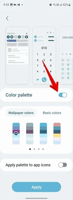 Samsung-Wallpaper-Color-Palette-Enable.jpg 20 نصيحة من أجل تخصيص الشاشة الرئيسية على هواتف Samsung