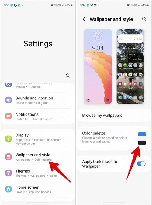 Samsung-Wallpaper-Color-Palette.jpg 20 نصيحة من أجل تخصيص الشاشة الرئيسية على هواتف Samsung
