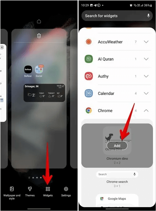 Samsung-Widget-Add.jpg 20 نصيحة من أجل تخصيص الشاشة الرئيسية على هواتف Samsung