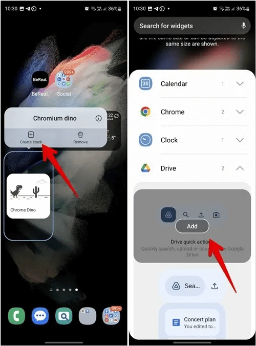 Samsung-Widget-Create-stack.jpg 20 نصيحة من أجل تخصيص الشاشة الرئيسية على هواتف Samsung