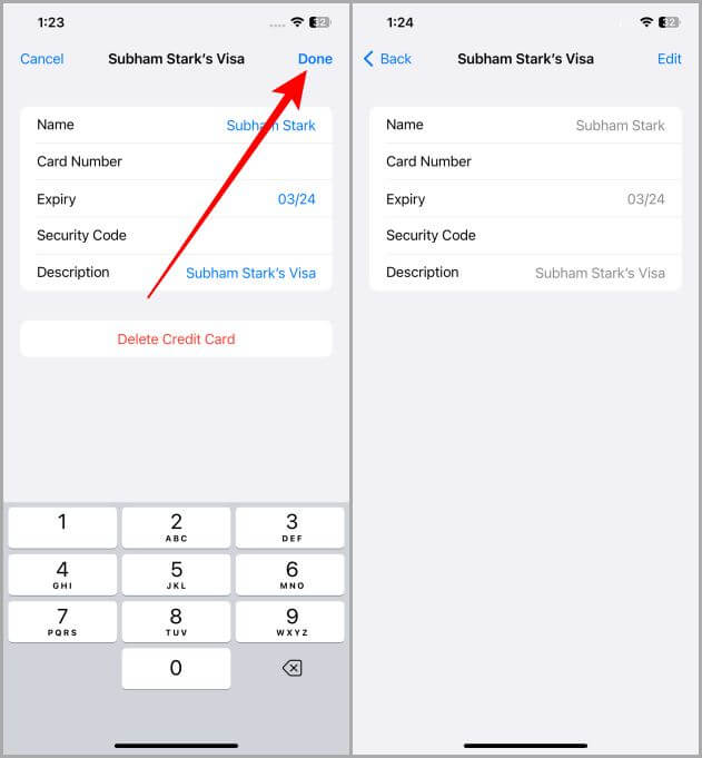 كيفية إضافة وإزالة وتحديث بطاقات الائتمان في Safari على iPhone - %categories