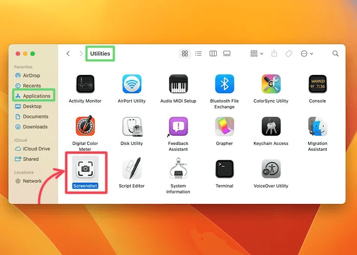 Screenshots-applications-utilities.jpeg-1 كيفية تعطيل معاينة لقطة الشاشة المصغرة على Mac