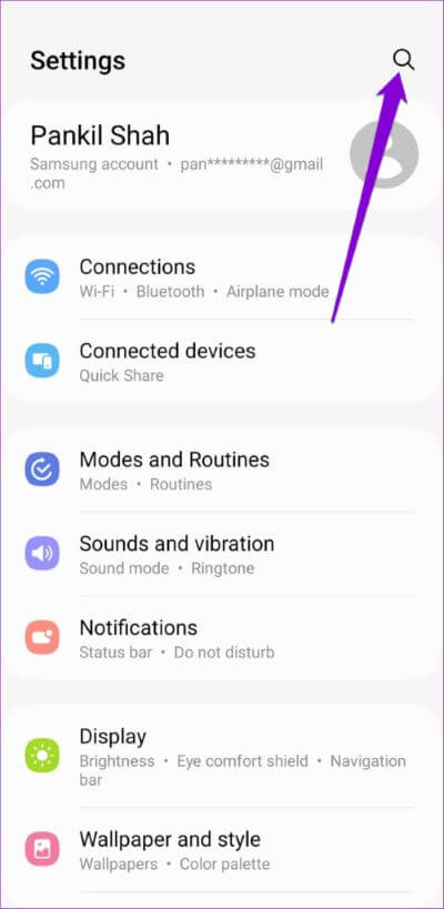 Search Tool in Settings App 500x1024 1 - أفضل 7 طرق لإصلاح عدم عمل Bixby على هواتف Samsung Galaxy