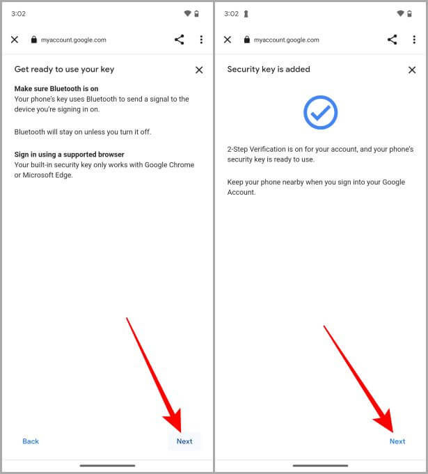 Security-Key-Added-Android كيفية استخدام الهاتف كمفتاح أمان (Bluetooth) لحساب Google