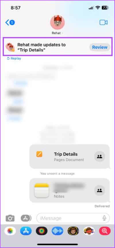 See-project-activity-in-Messages-app-1-475x1024-1 كيفية التعاون في المشاريع باستخدام الرسائل على iPhone و iPad و Mac
