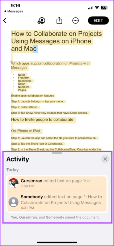 See-project-activity-in-corresponding-app-2-475x1024-1 كيفية التعاون في المشاريع باستخدام الرسائل على iPhone و iPad و Mac