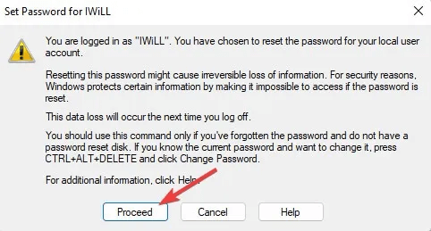 Select-Proceed.jpg 8 طرق لإصلاح شاشة تسجيل الدخول إلى Windows المفقودة